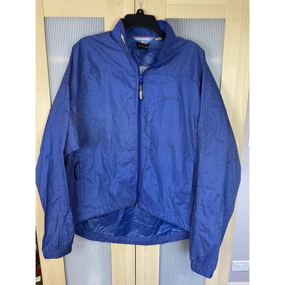 Performance Illuminite blue cycling Jacket Sz L vents Men's Running Reflective - Picture 1 of 5